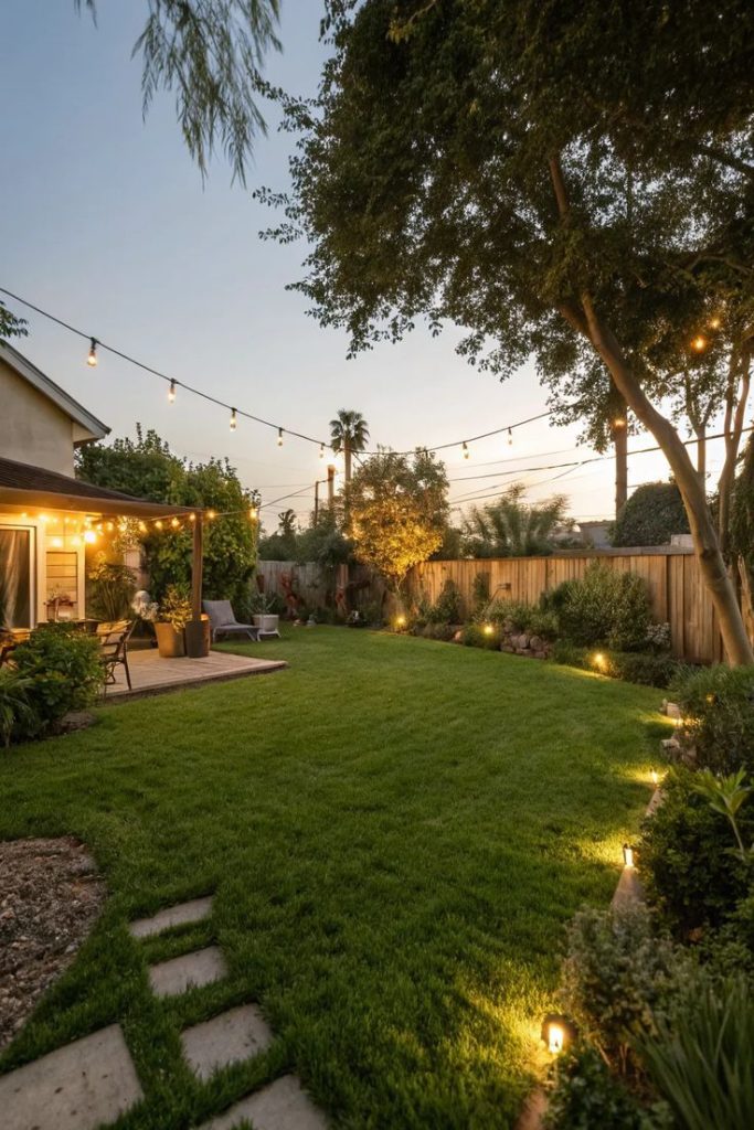 Beautiful landscaped backyard maintained with professional Mosquito Treatment Windsor service