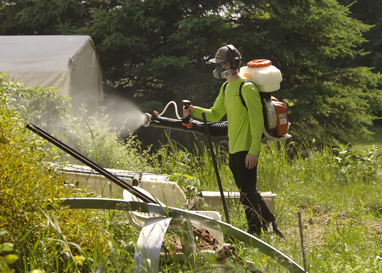 Tick Removal Kawartha Lakes technician treating outdoor property